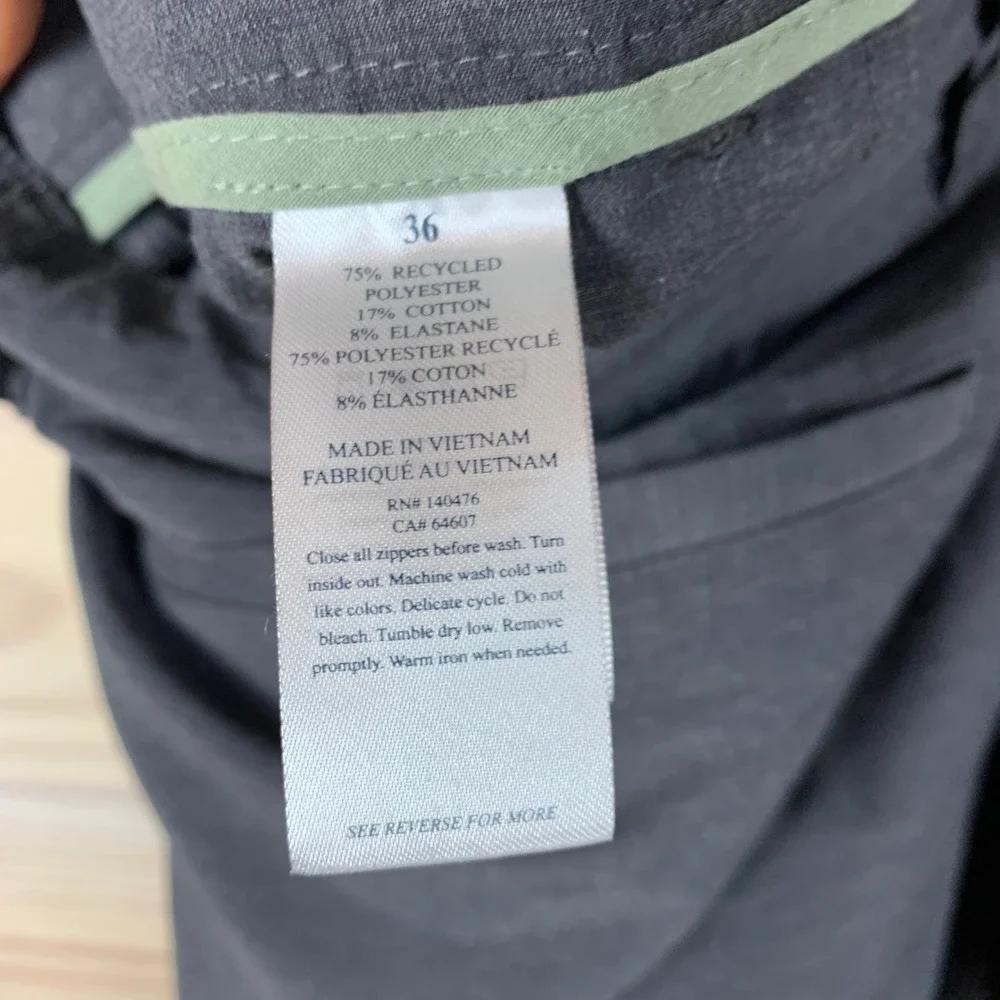 Faherty All Day Shorts Mens 36 Grey Hybrid Stretch Recycled MSC0013 Casual Swim